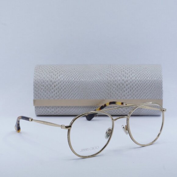 Jimmy Choo JC230 0J5G 00 Round Eyeglasses - Gold - Picture 4 of 9